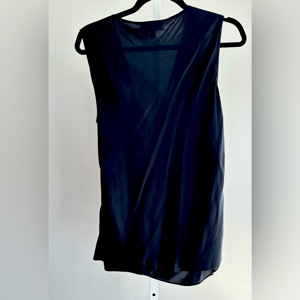St. John black satin blouse - new without tags